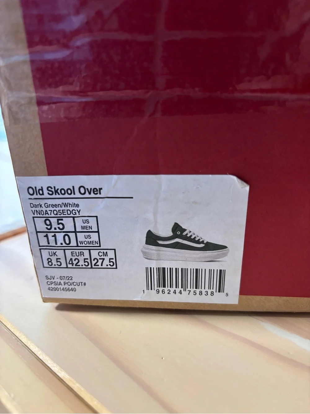 Vans Old Skool Over sz 9.5 Men 11.0 Women